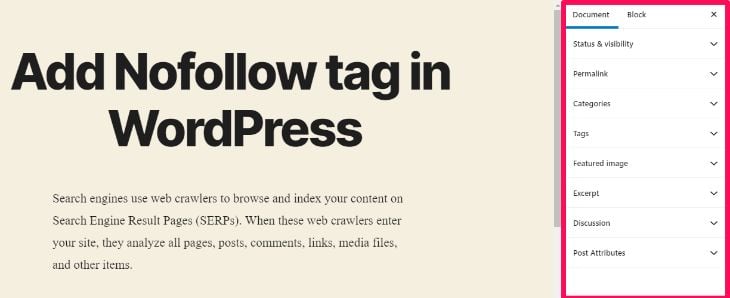 block edit to remove featured image