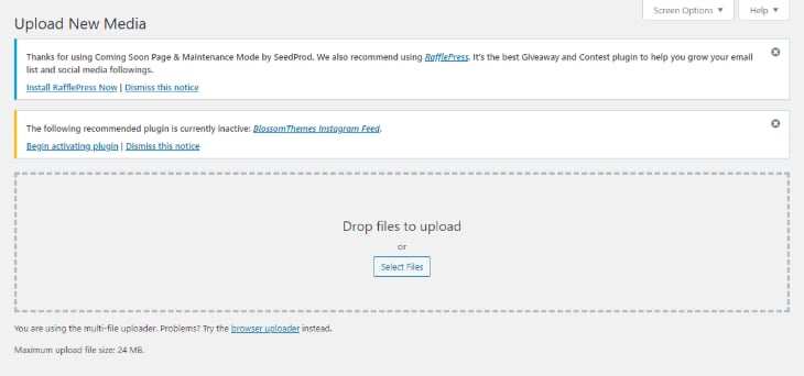 Maximum upload size in WordPress