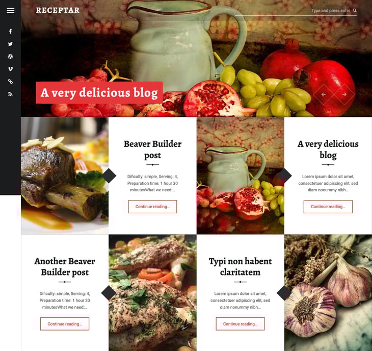 Receptar Free WordPress Theme