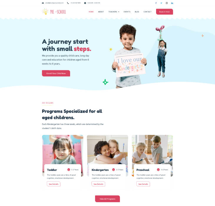Rishi Theme Pre -school Demo
