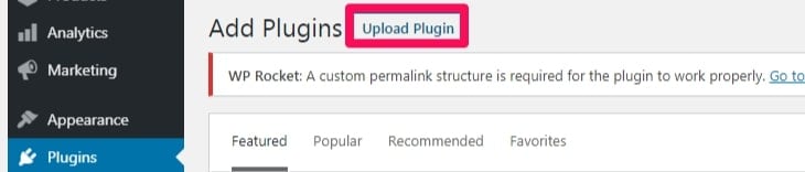 upload plugin