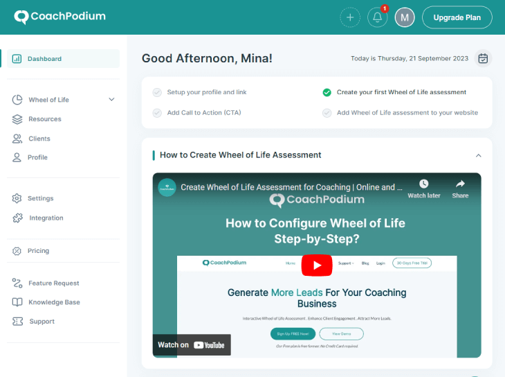 assess CoachPodium