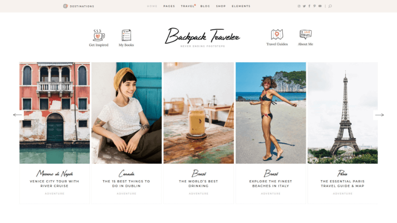 Backpack Traveler WordPress Theme