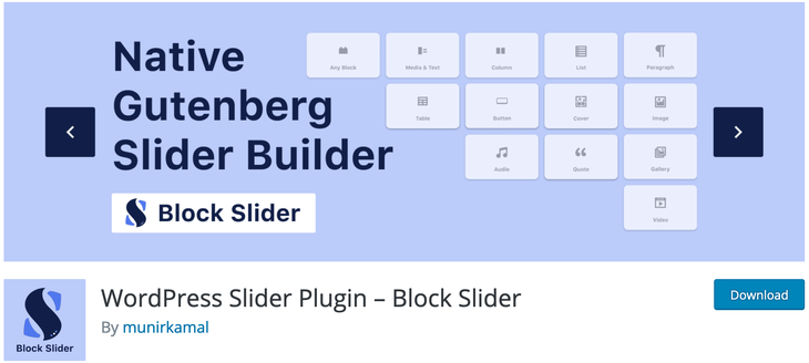 Block Slider WordPress Slider Plugin