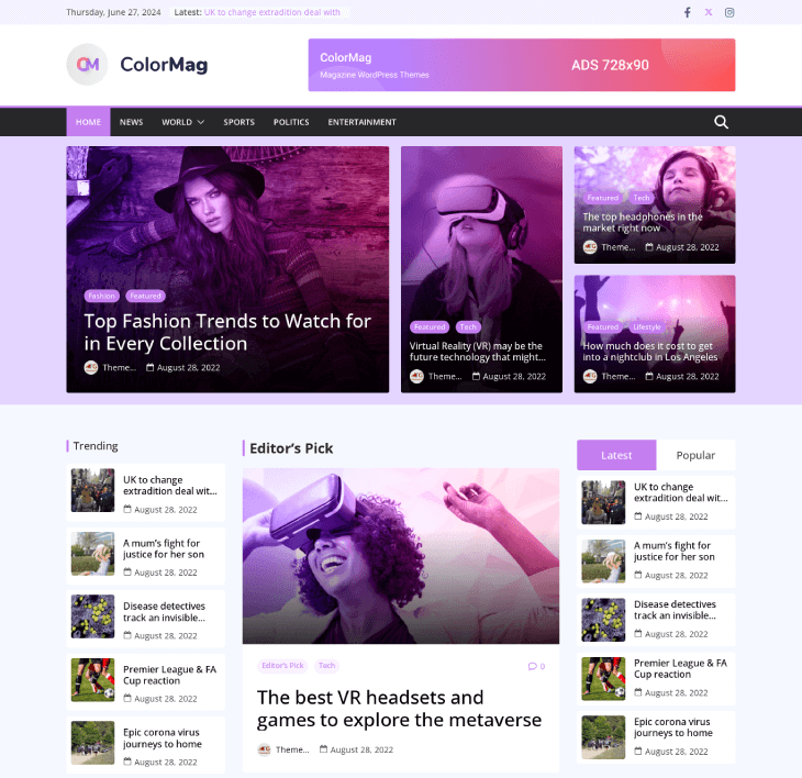 Colormag – Gutenberg-based WordPress Theme