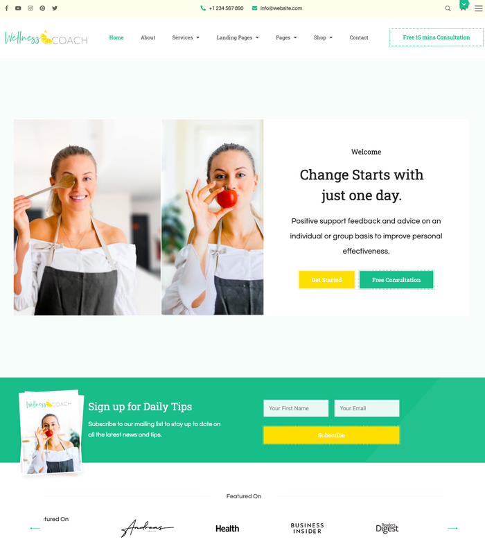 Wellness Coach WordPress Theme