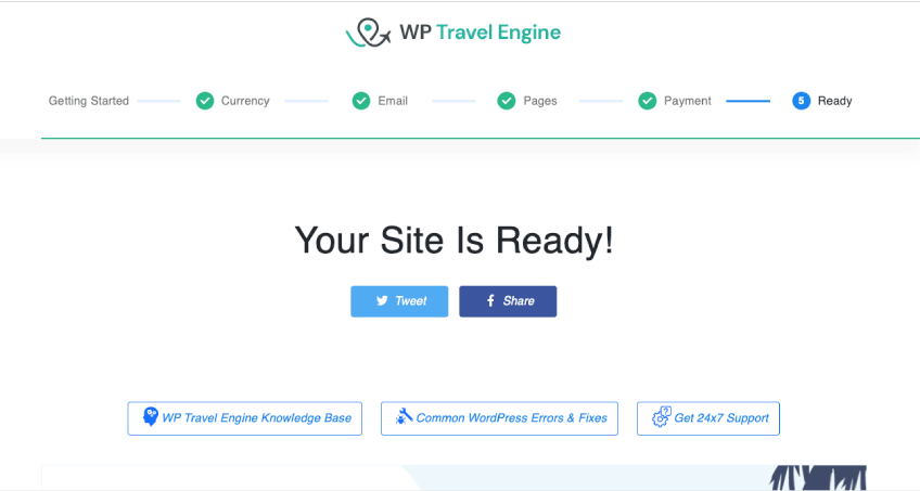 WP Travel Engine onboarding process