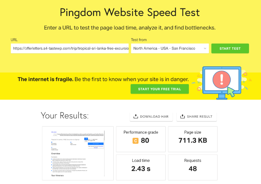 WPTE pingdom