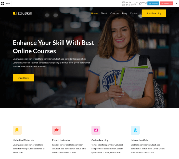 Zakra EduSkill Theme